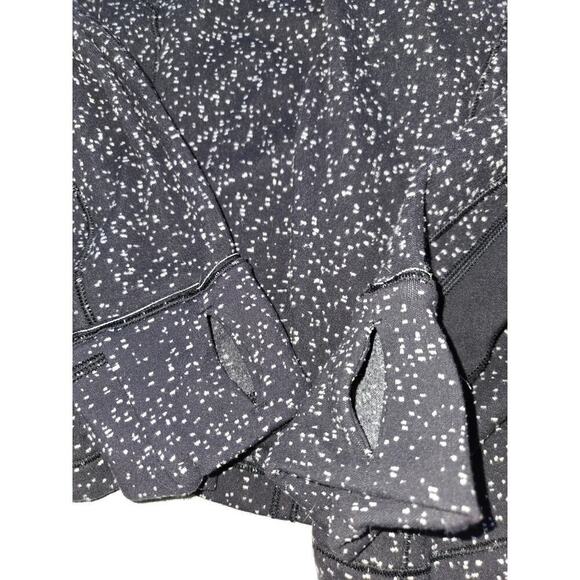 Lululemon Run Briskly 1/2 Zip Jacquard Black White Black Women's Sz 6 - Picture 6 of 14